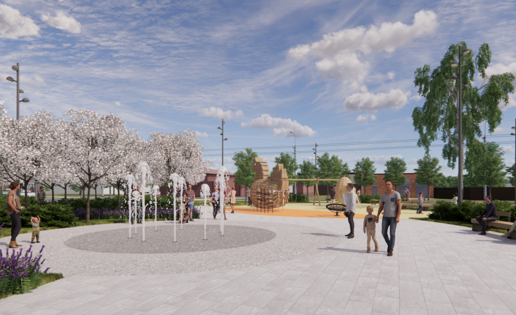 сквер, истра, благоустройство,