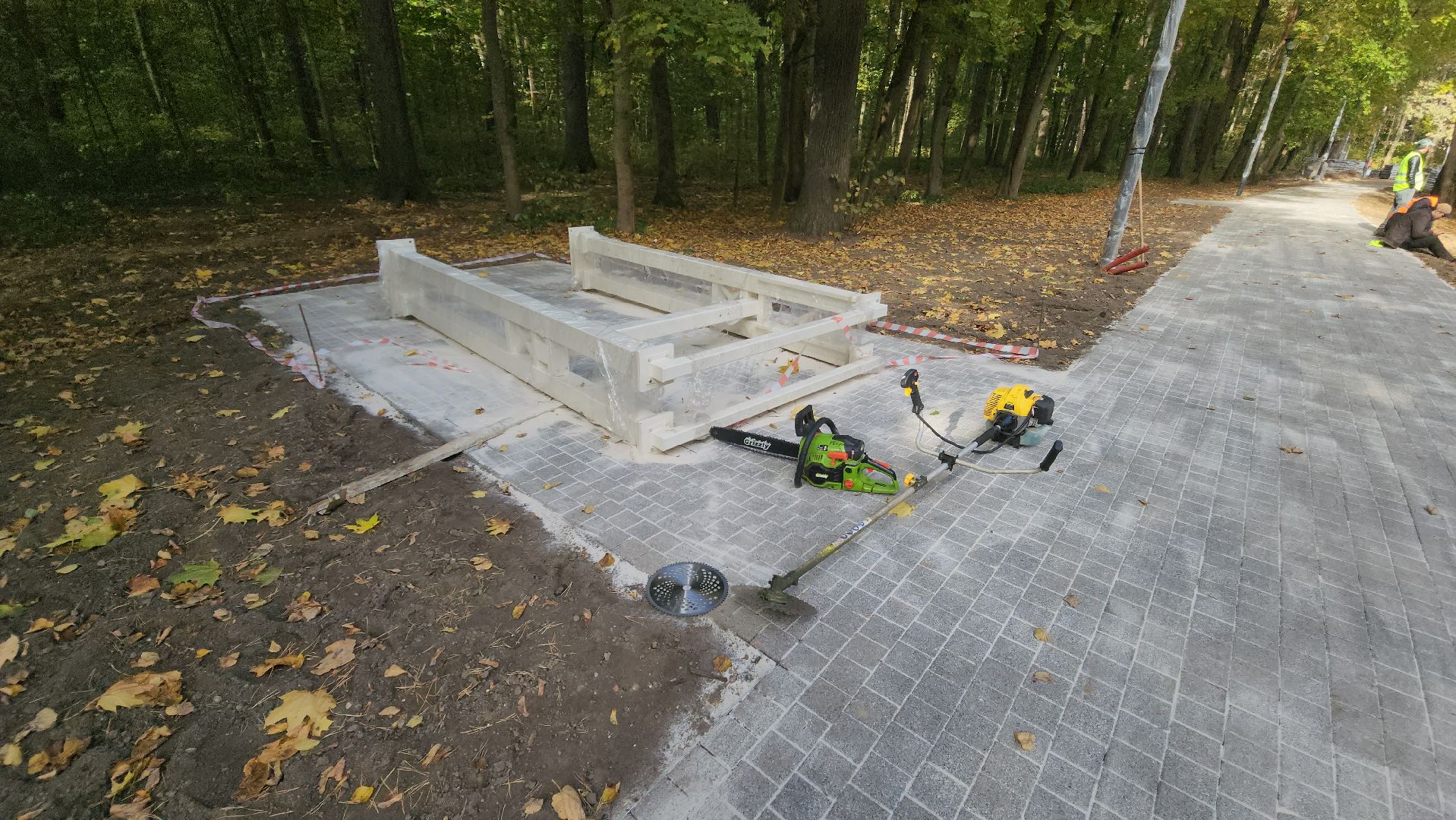 благоустройство, городской парк,ротонда,тротуарная плитка,