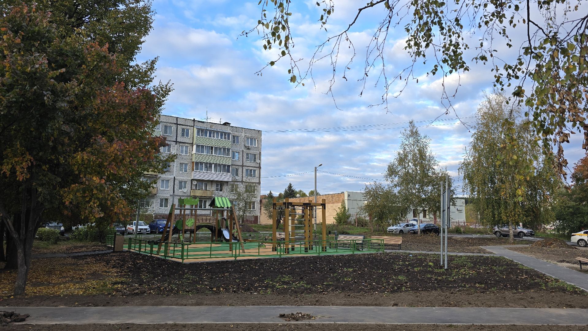 Коломна, новая детская площадка,Озеры,