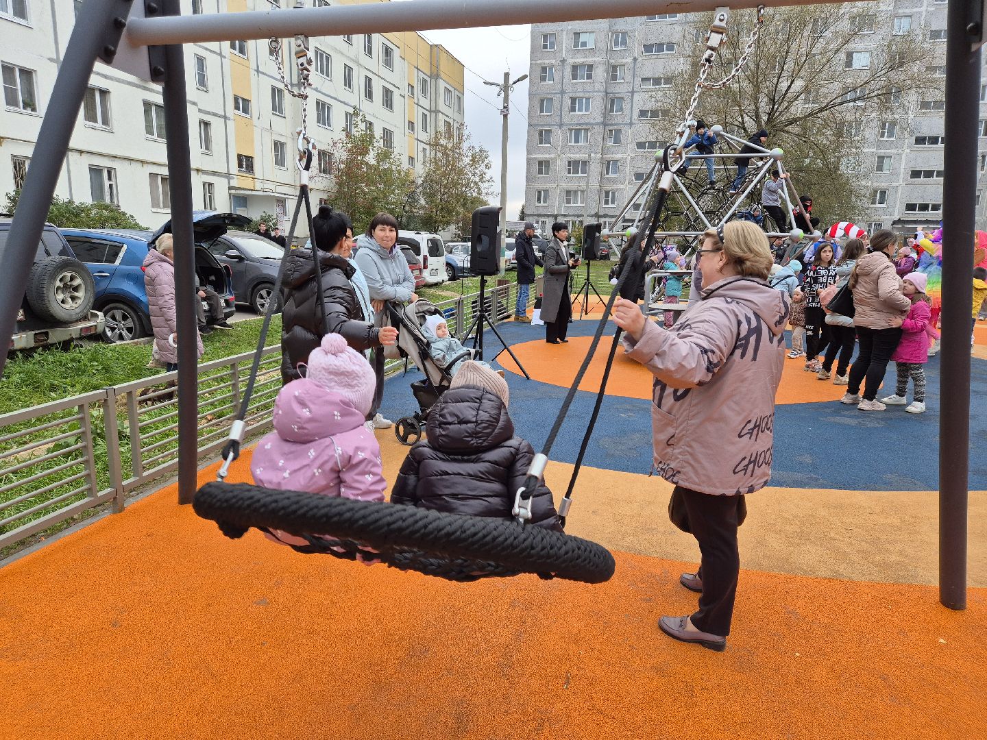 куровское, открытие детской площадки,