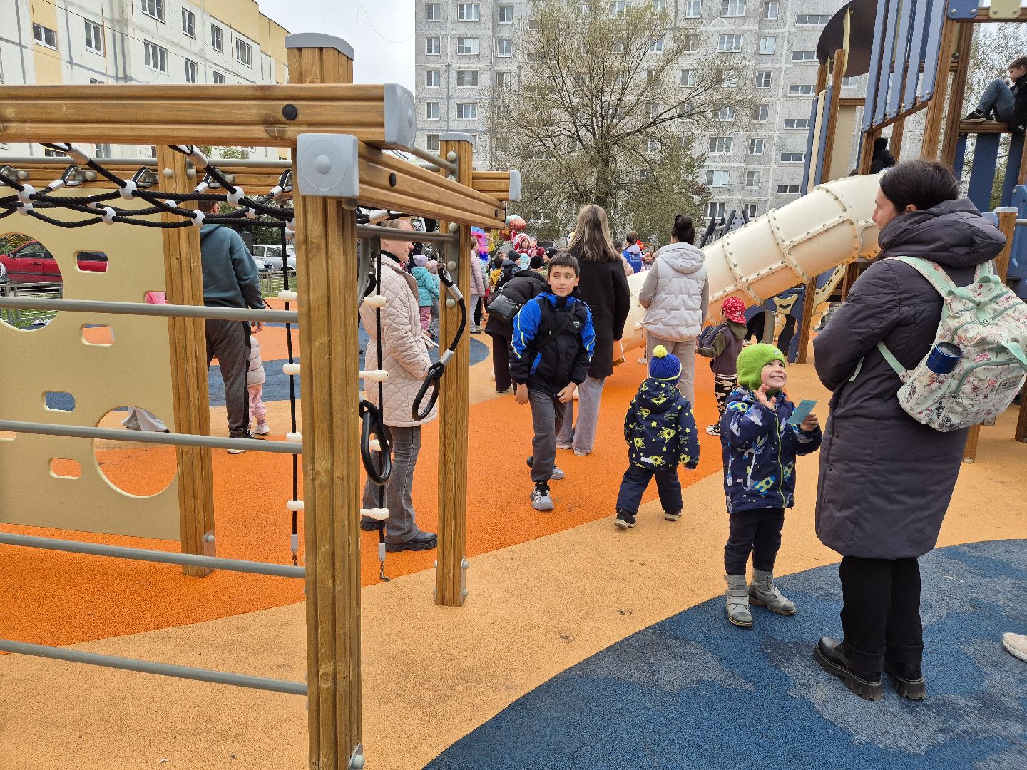 куровское, открытие детской площадки,