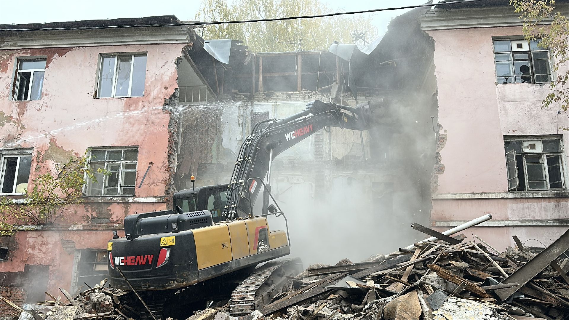 снос аварийного жилья, Снос многоквартирного дома, пушкинский городской округ, пушкино, снос дома,