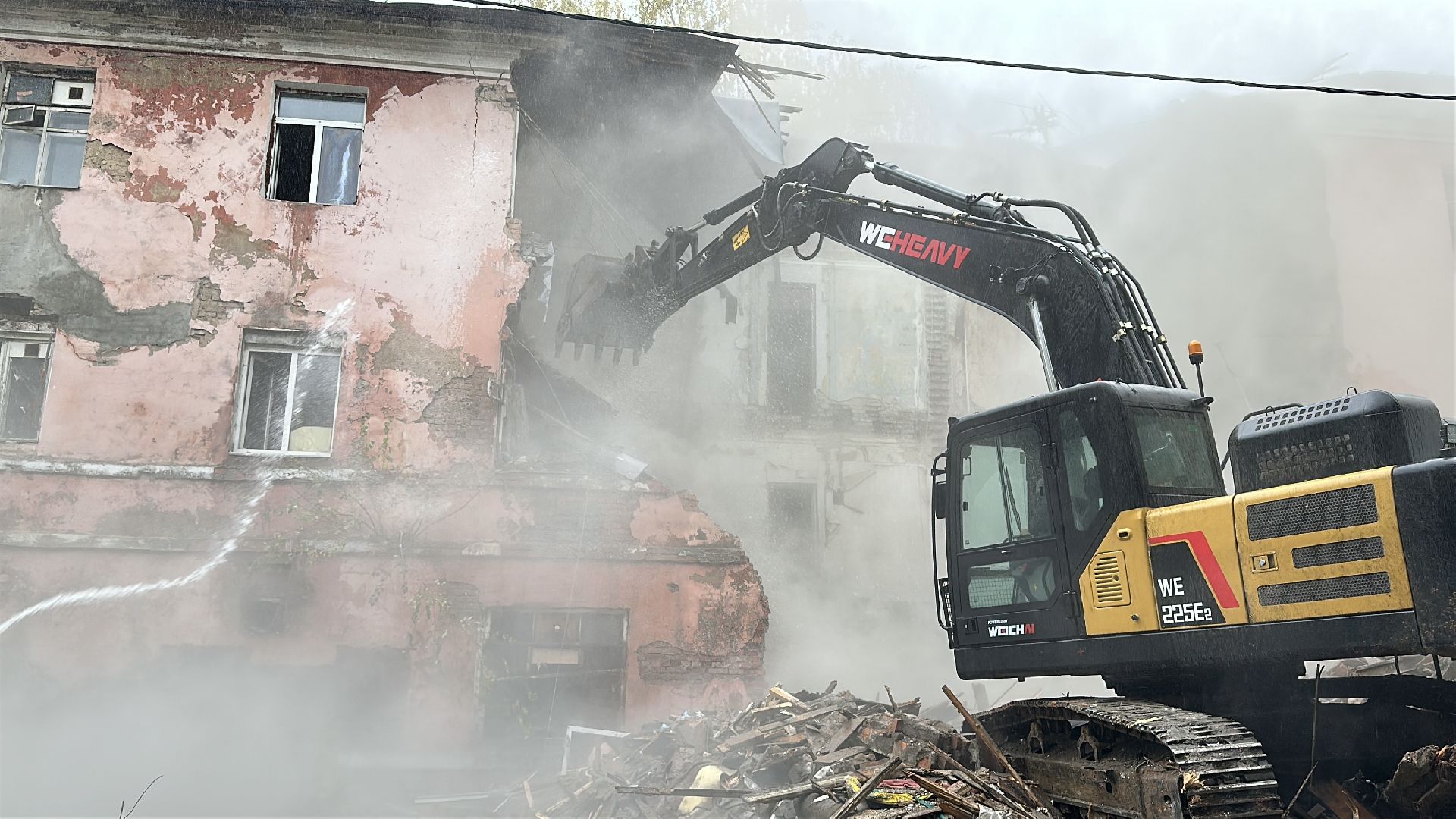 снос аварийного жилья, Снос многоквартирного дома, пушкинский городской округ, пушкино, снос дома,