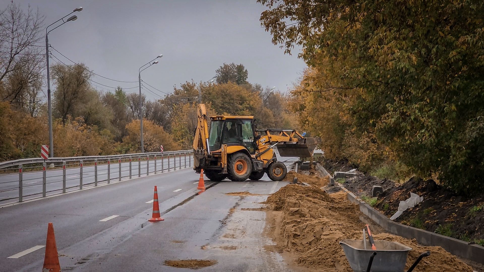строительство тротуара в кривцах, новый тротуар в кривцах, пешеходная дорожка, раменскмй округ,