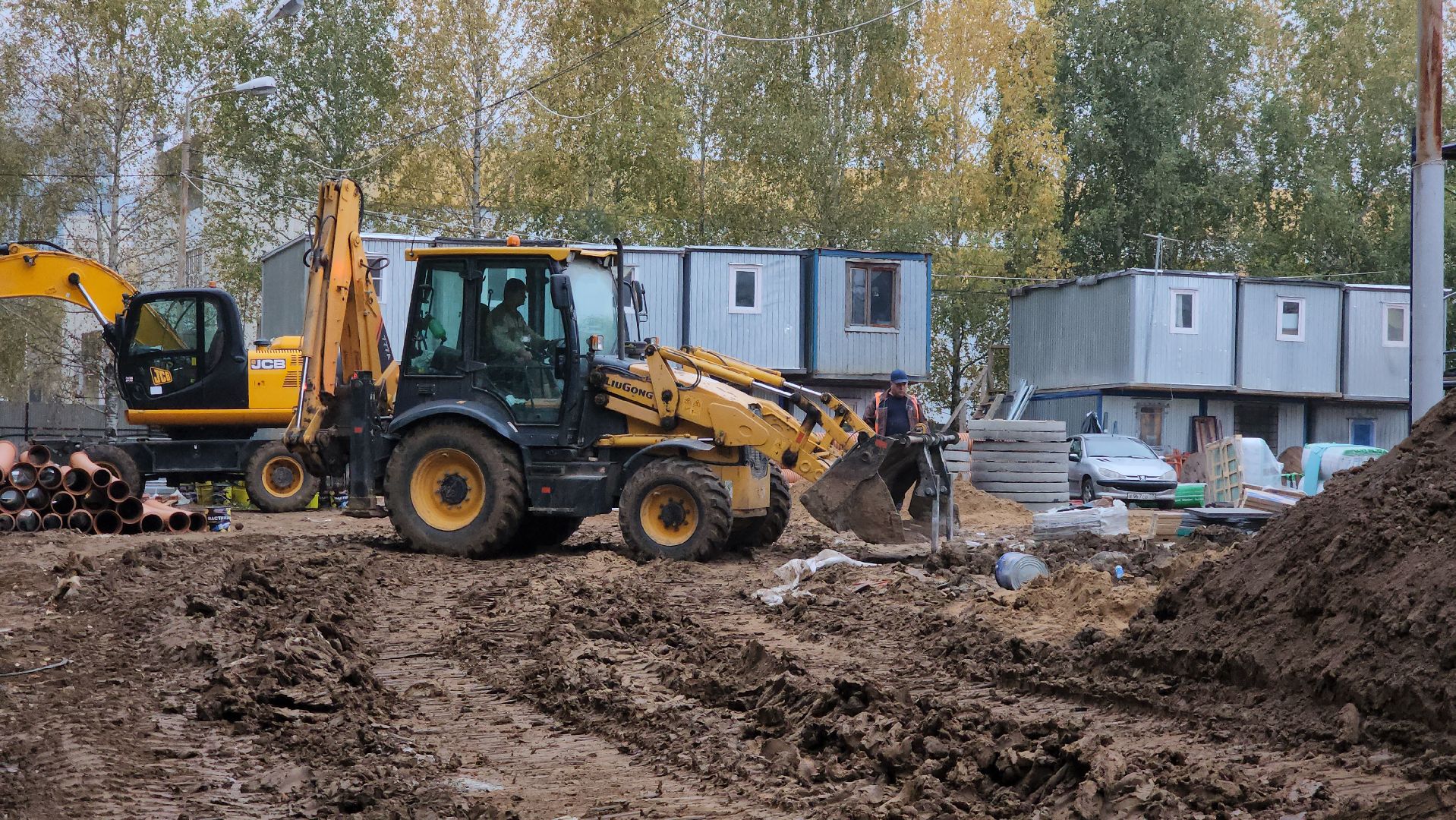 фок с бассейном, Лобня, Строительство ,