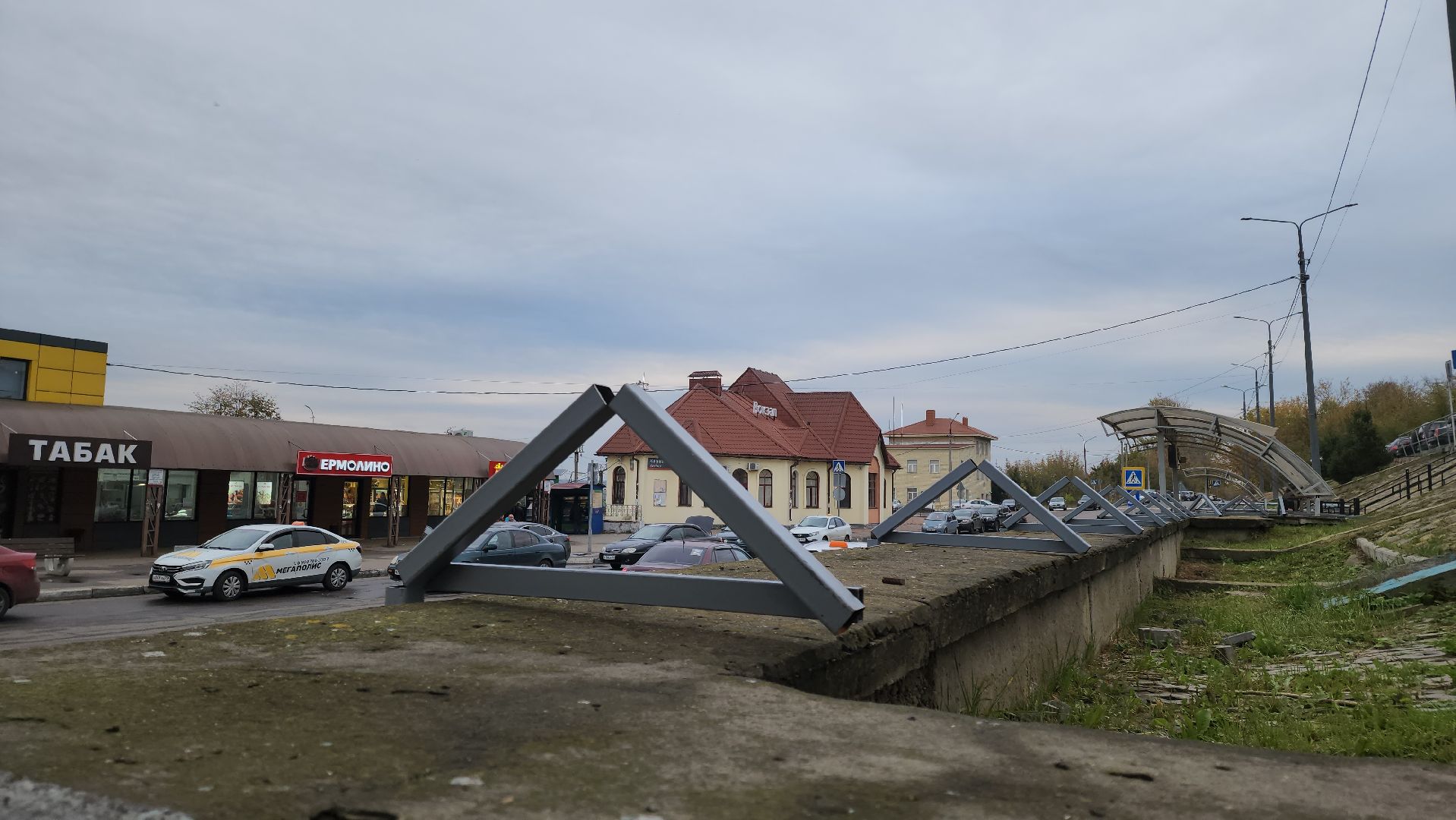 кашира, вокзал, благоустройство, подпорная стена, фасад, металлоконструкции, ремонт,