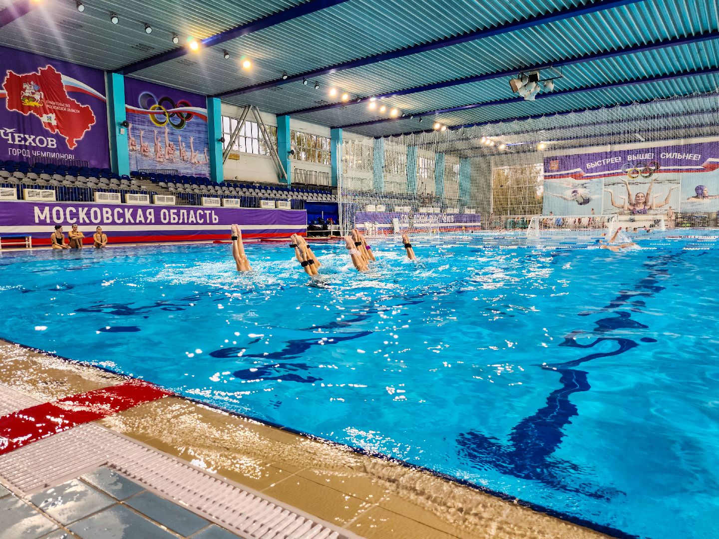 Чехов, синхронное плавание, Спорт, Тренировки, Бассейн,