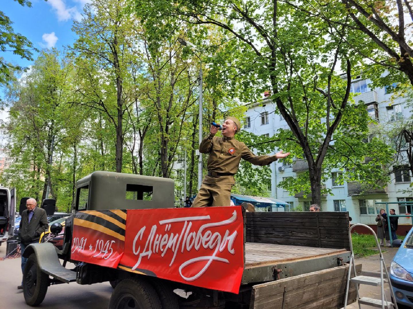 день победы; ленинский округа; 9 мая; ветераны; поздравления; музыка