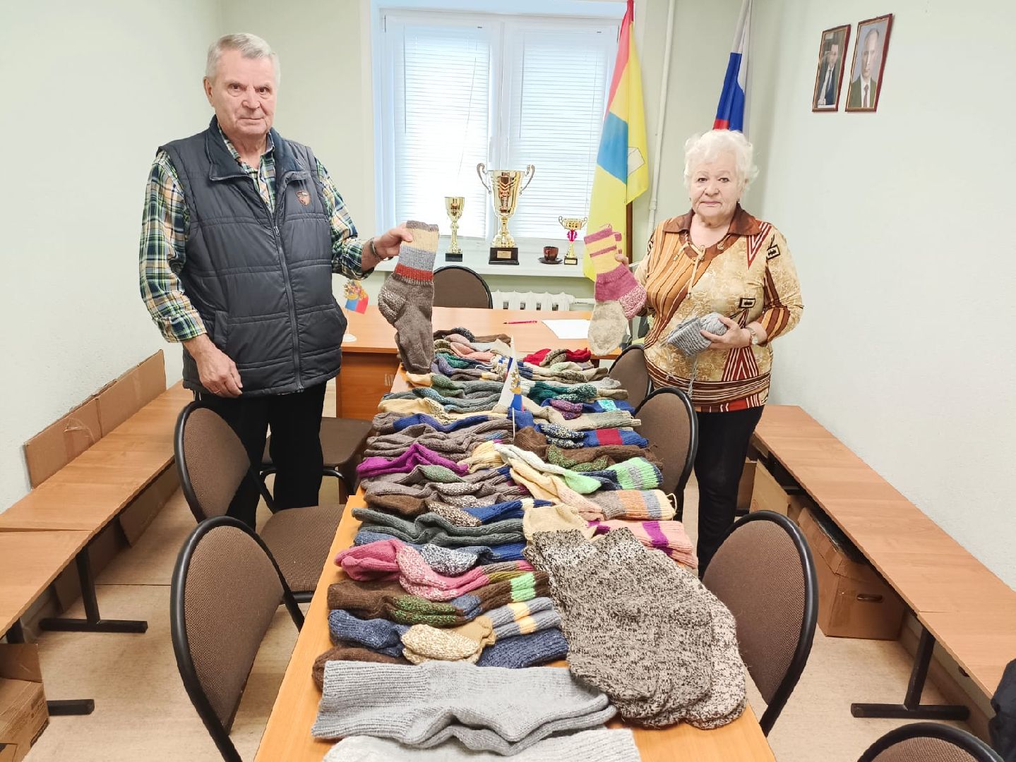 конкурс, сво, помощь фронту, носки, вязание, патриотизм, домодедово, активное долголетие,