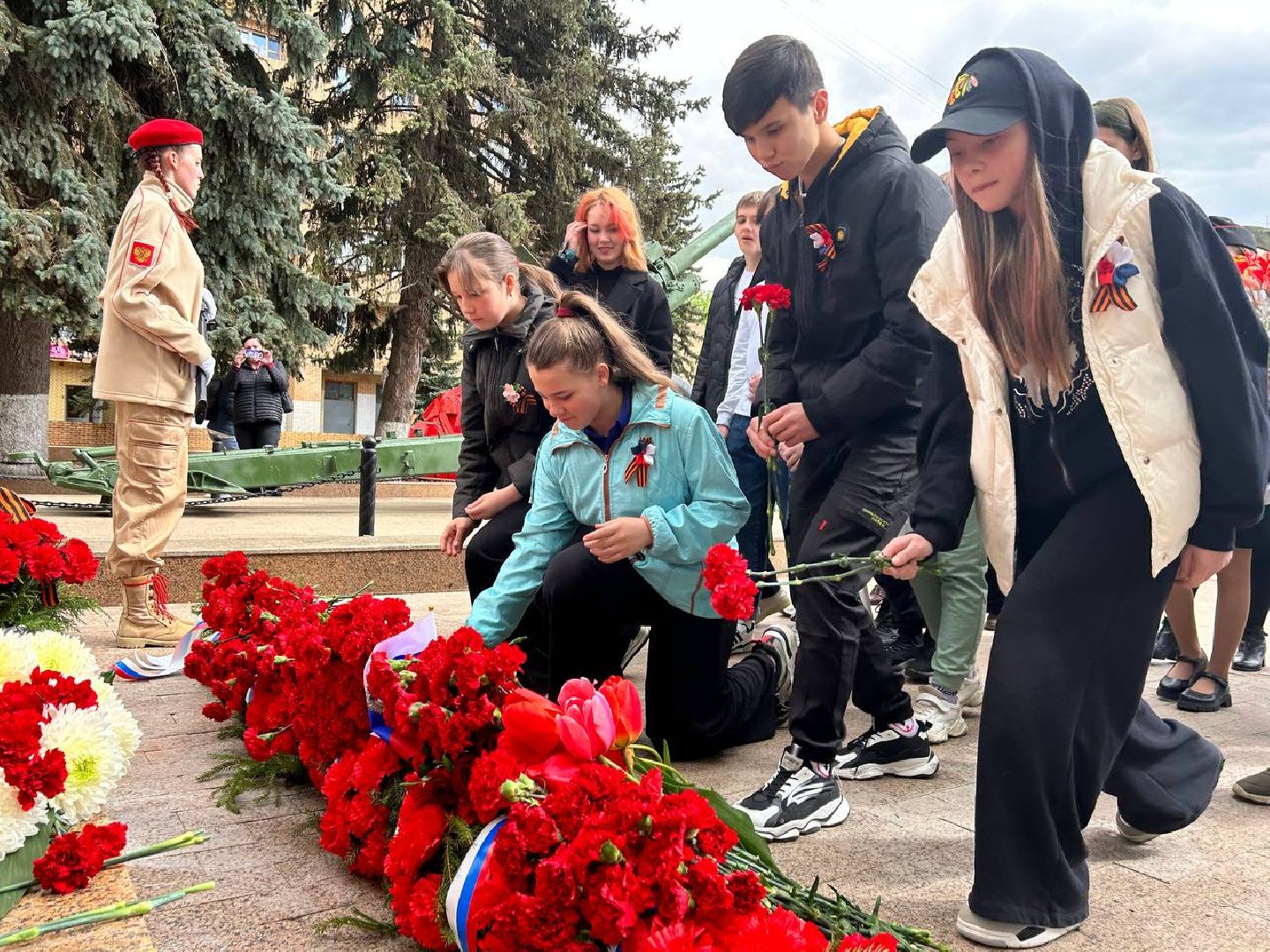 Подольск, День Победы, возложение цветов, мемориал