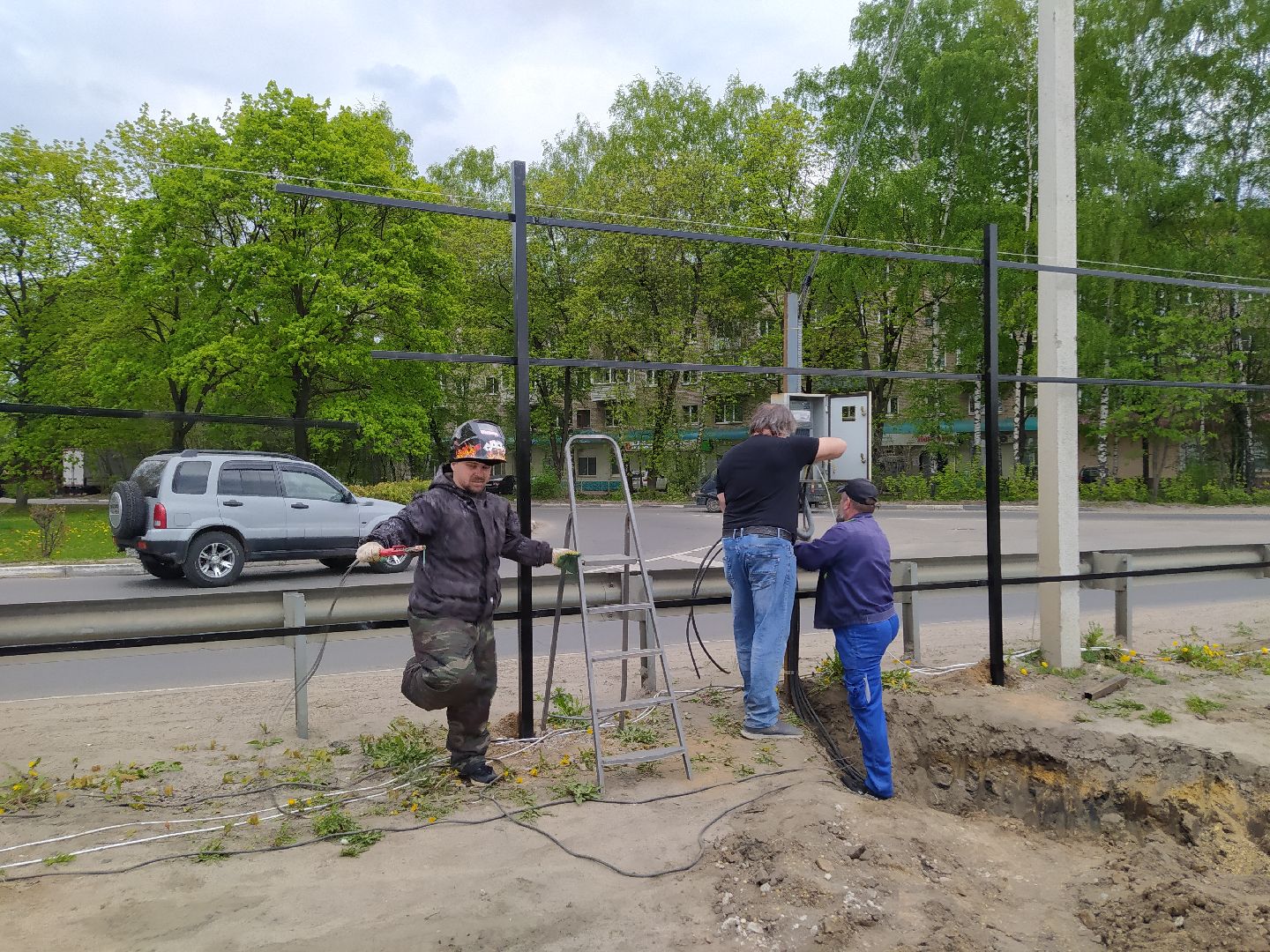 Шумозащитный экран, конструкция, дорога