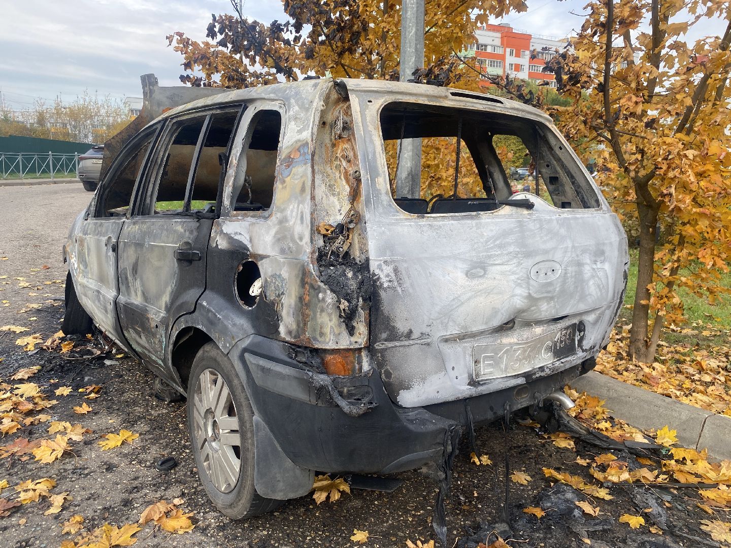 чп, пожар, сгорел автомобиль, власиха чп, форд фиеста сгорел,