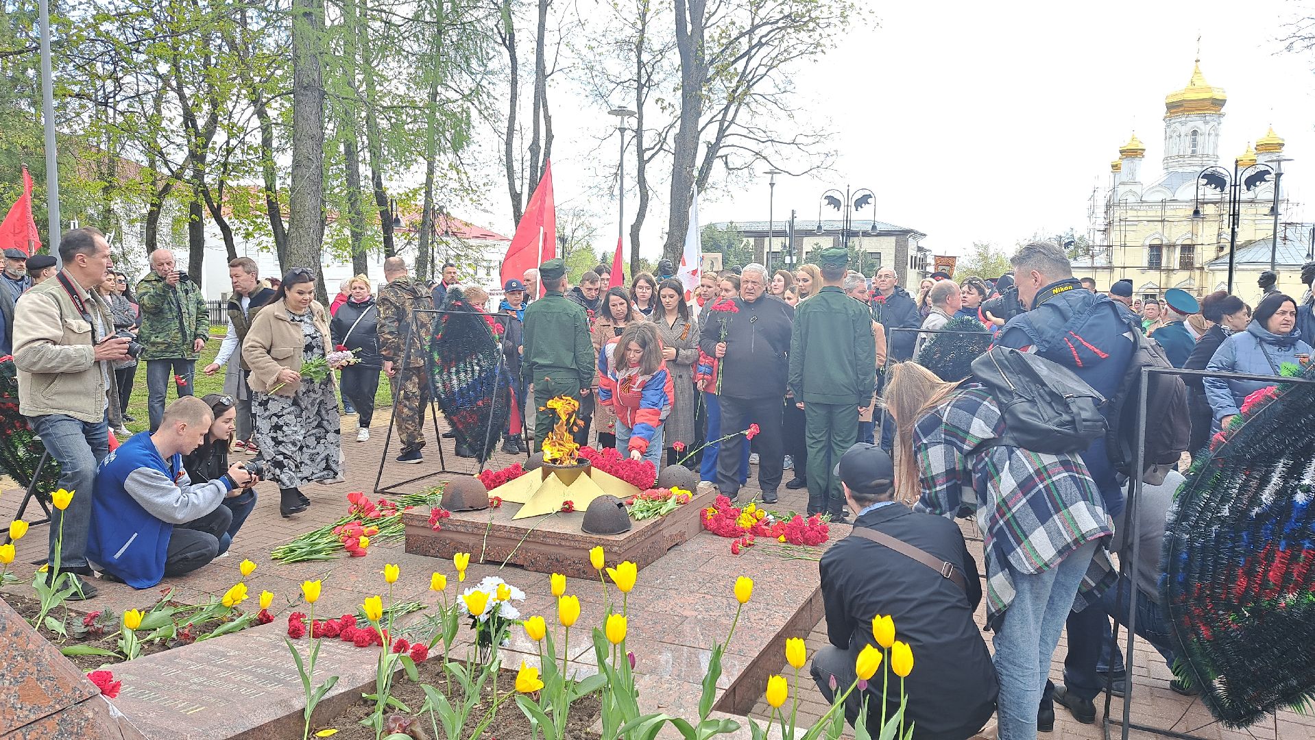 Рузский городской округ, Руза, День Победы, митинг, Вечный огонь