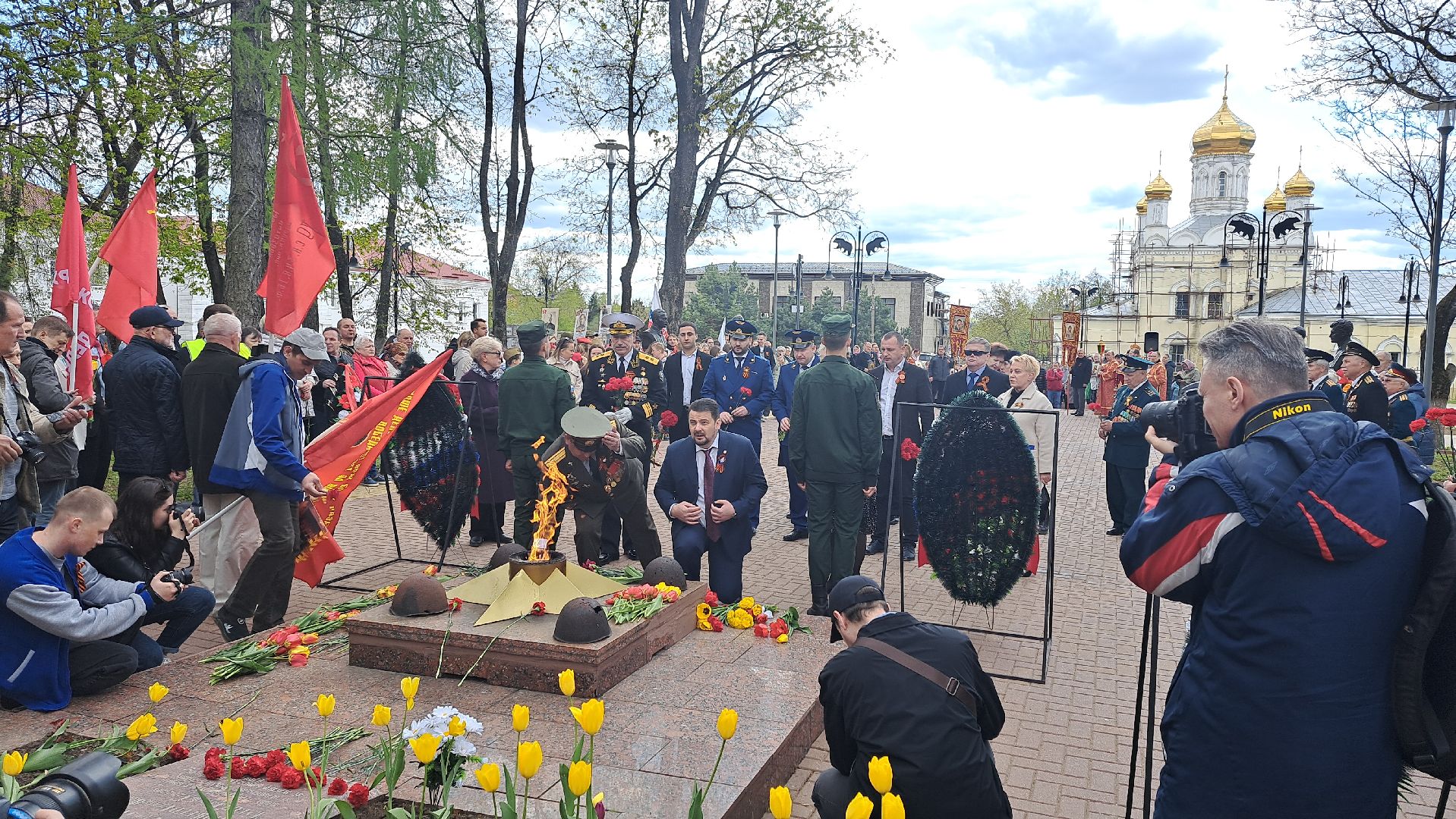 Рузский городской округ, Руза, День Победы, митинг, Вечный огонь