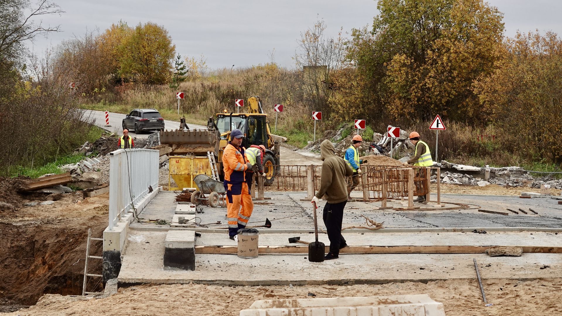 сергиево-посадский городской округ, ремонт моста , дорога ,