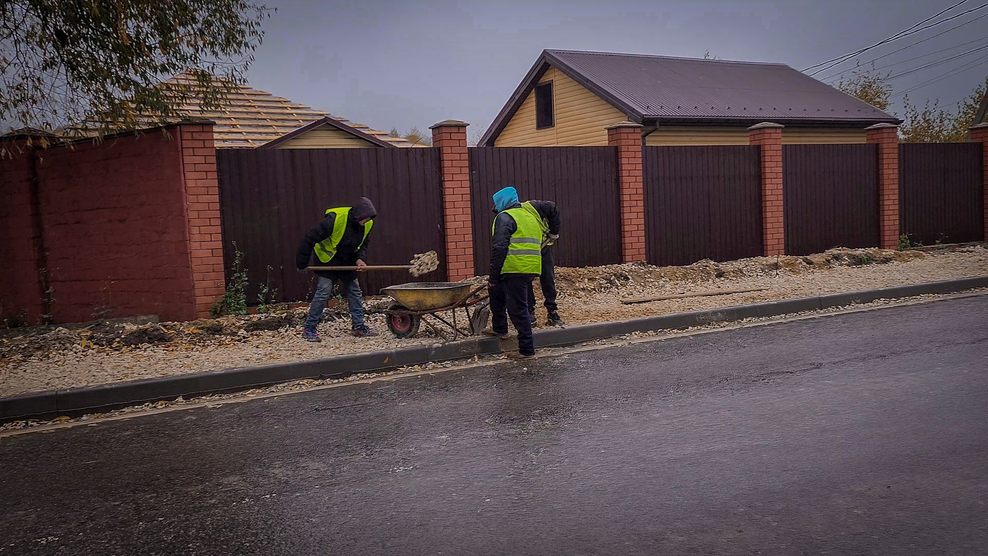 строительство тротуаров, новые тротуары в раменском округе,новые тротуары в деревне паткино,