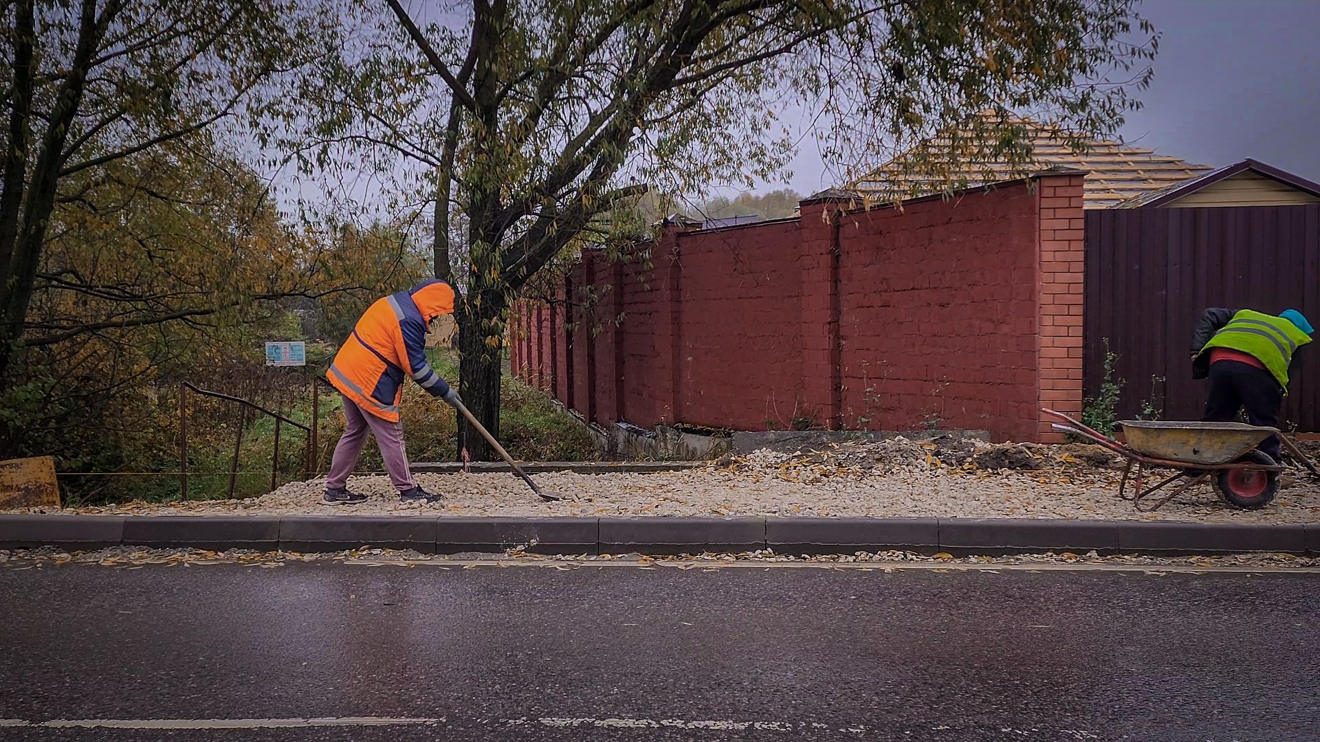 строительство тротуаров, новые тротуары в раменском округе,новые тротуары в деревне паткино,