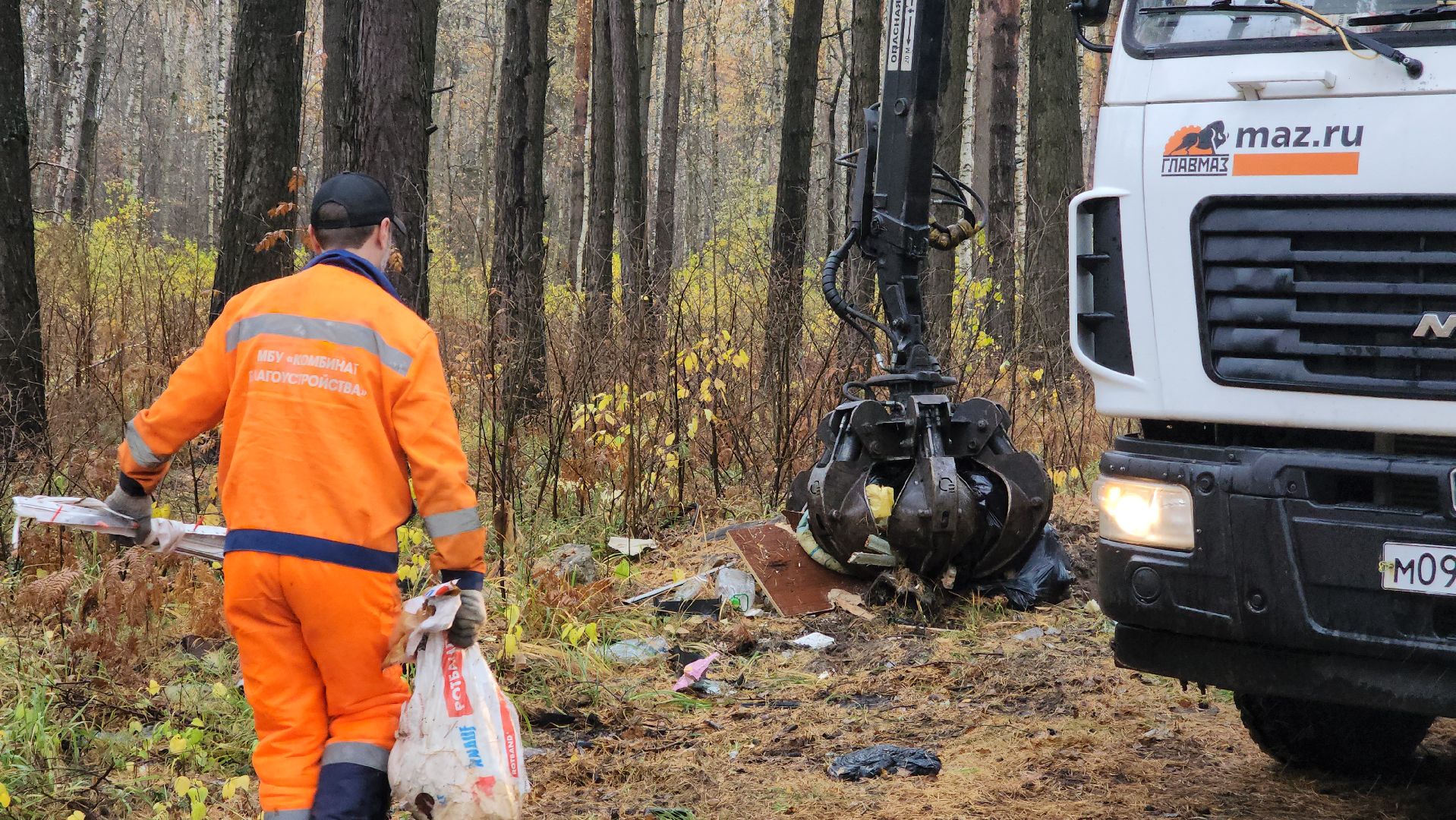 незаконная свалка, протвино, комбинат благоустройства,