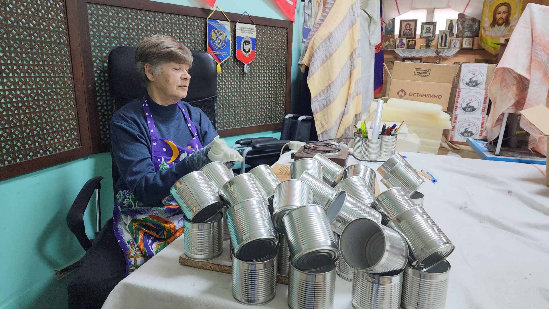 Сво, Парафин, окопные свечи, гуманирная помощь, Лобня ,