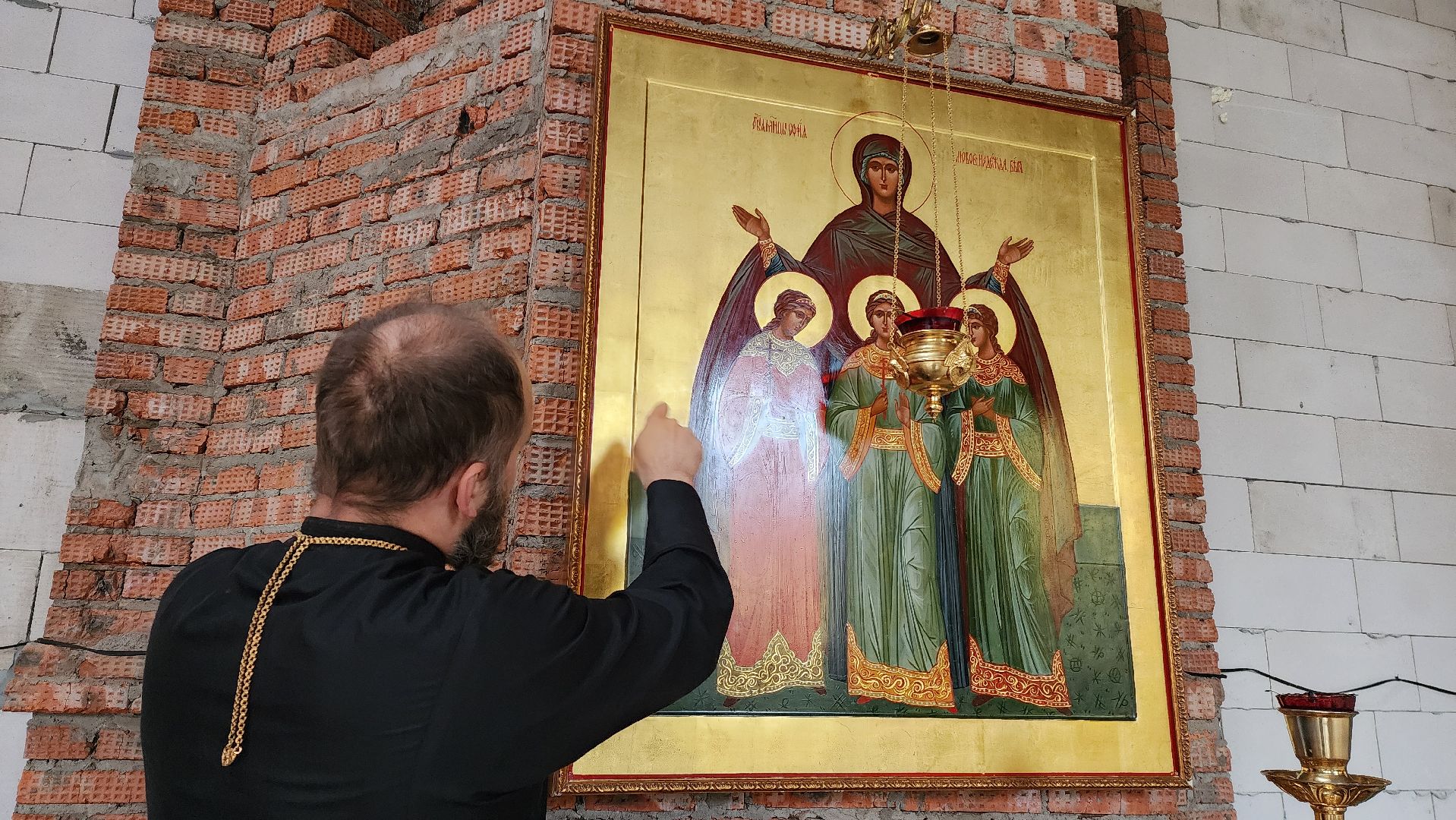 купол над храмом, Крест , Храм, Лобня, церковь,