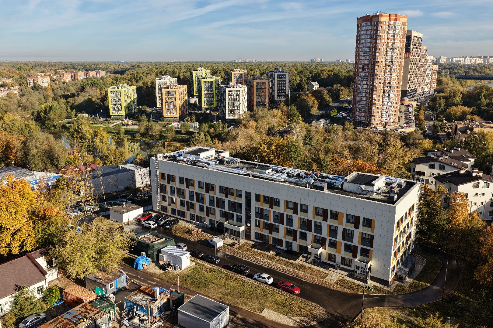 видео с коптера, роддом в химках, медицина в химках,