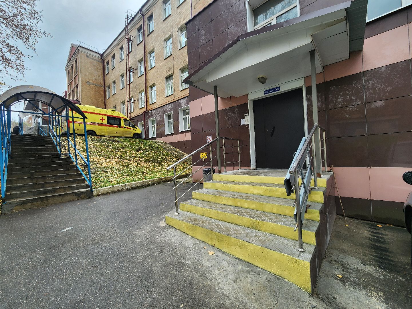 Подольск , ремонт, Деская больница, ремонт входных групп,