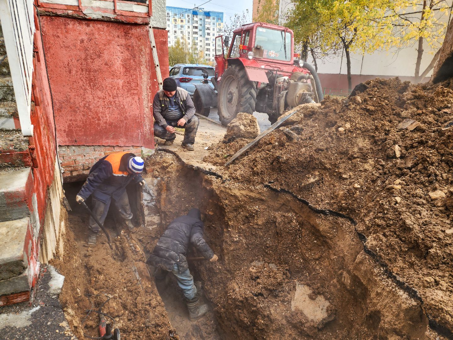 Подольск, ЖКХ, тэк, Прорыв трубы, Отопление, Коммунальщики,