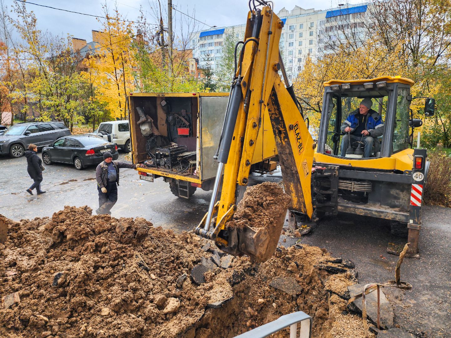 Подольск, ЖКХ, тэк, Прорыв трубы, Отопление, Коммунальщики,