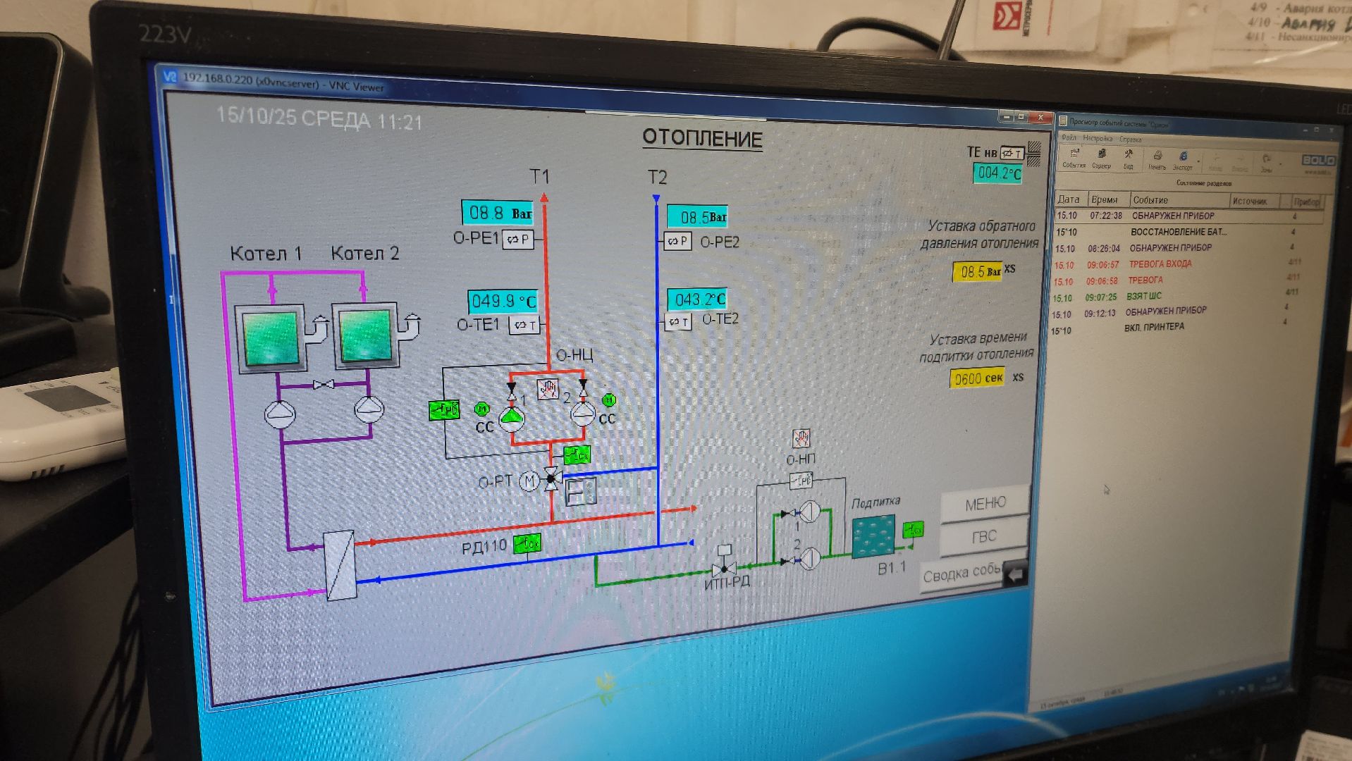 умные датчики, цифровые датчики в котельных, Лобня,