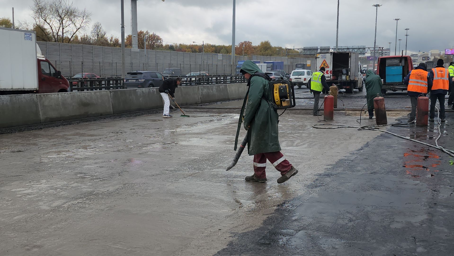 ремонт моста в мытищах, мост через яузу, перекрытие движения,
