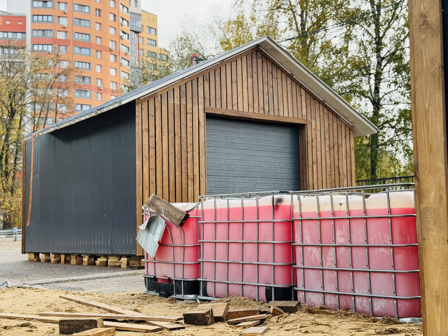 раменское, строительство катка, каток, раменский городской парк,