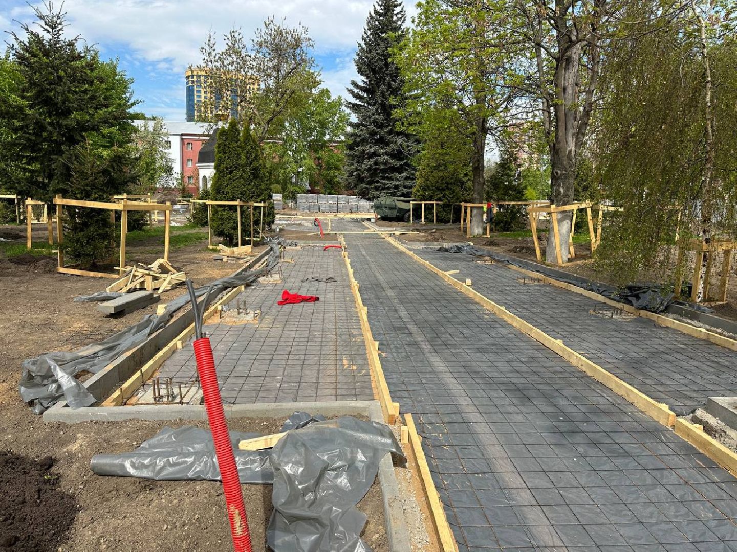 Реутов, Мемориал славы, реконструкция, Вечный огонь