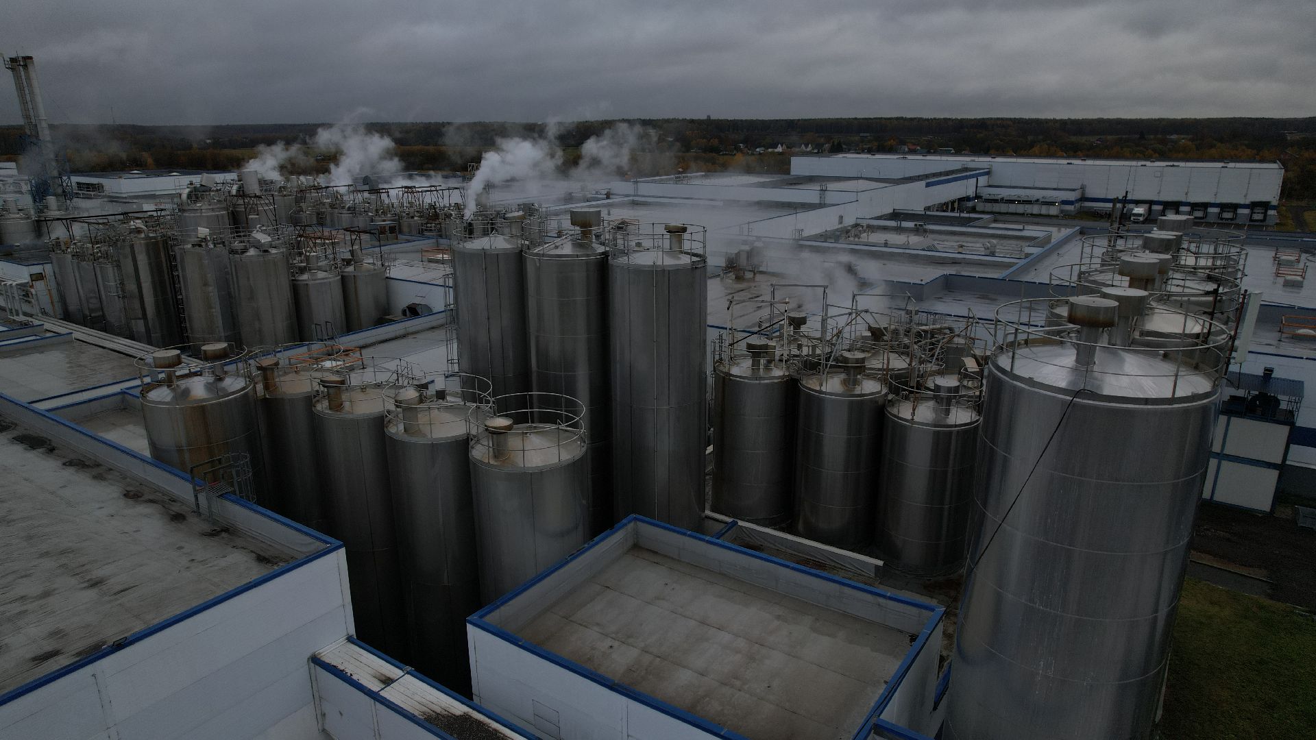 видео с коптера, молочный комбинат в чехове,