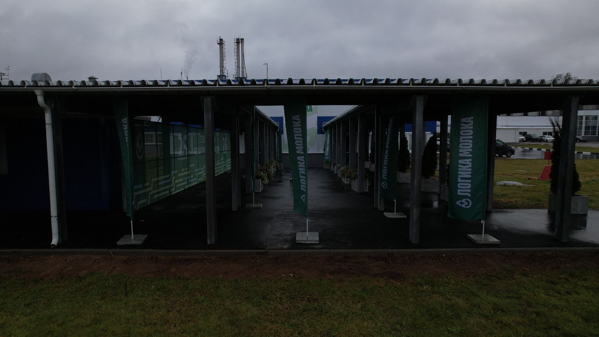 видео с коптера, молочный комбинат в чехове,