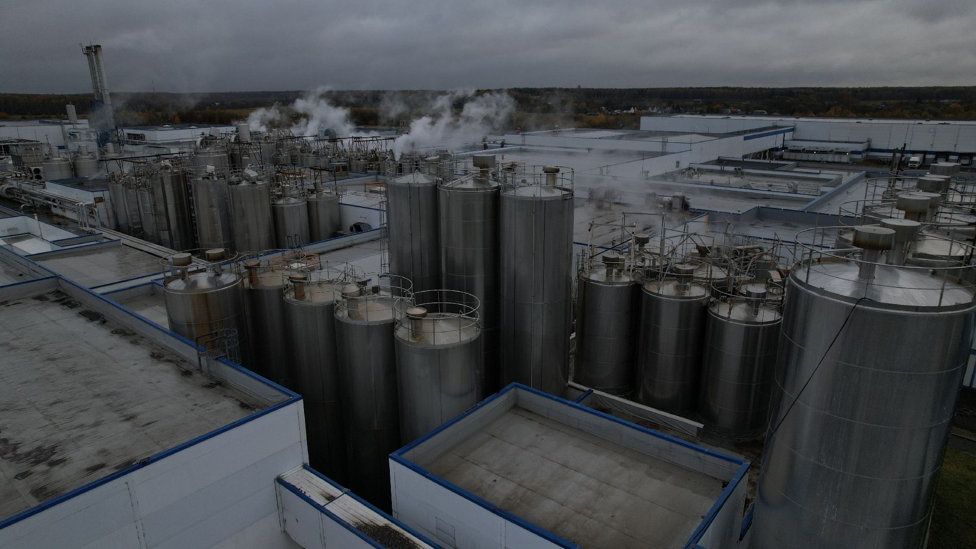 видео с коптера, молочный комбинат в чехове,