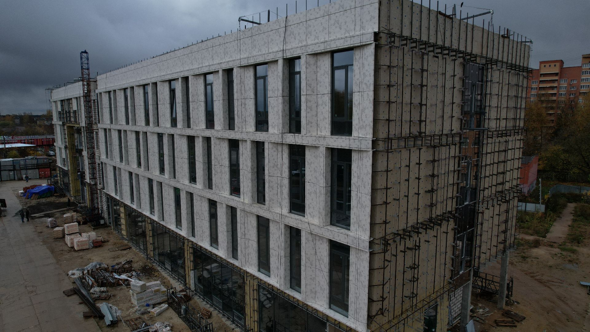 видео с коптера, детская поликлиника чехов,