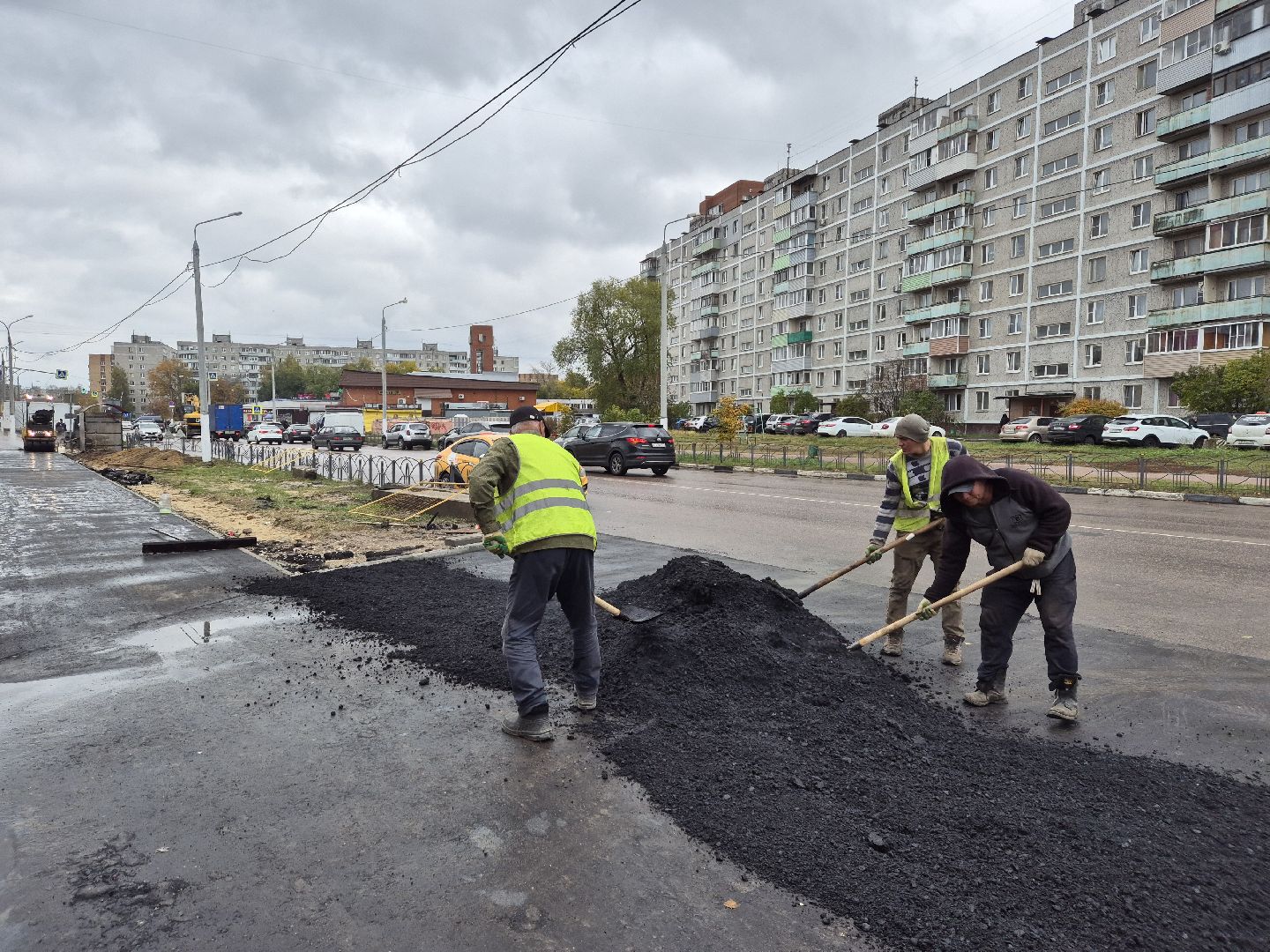ремонт тротуара, орехово-зуево,