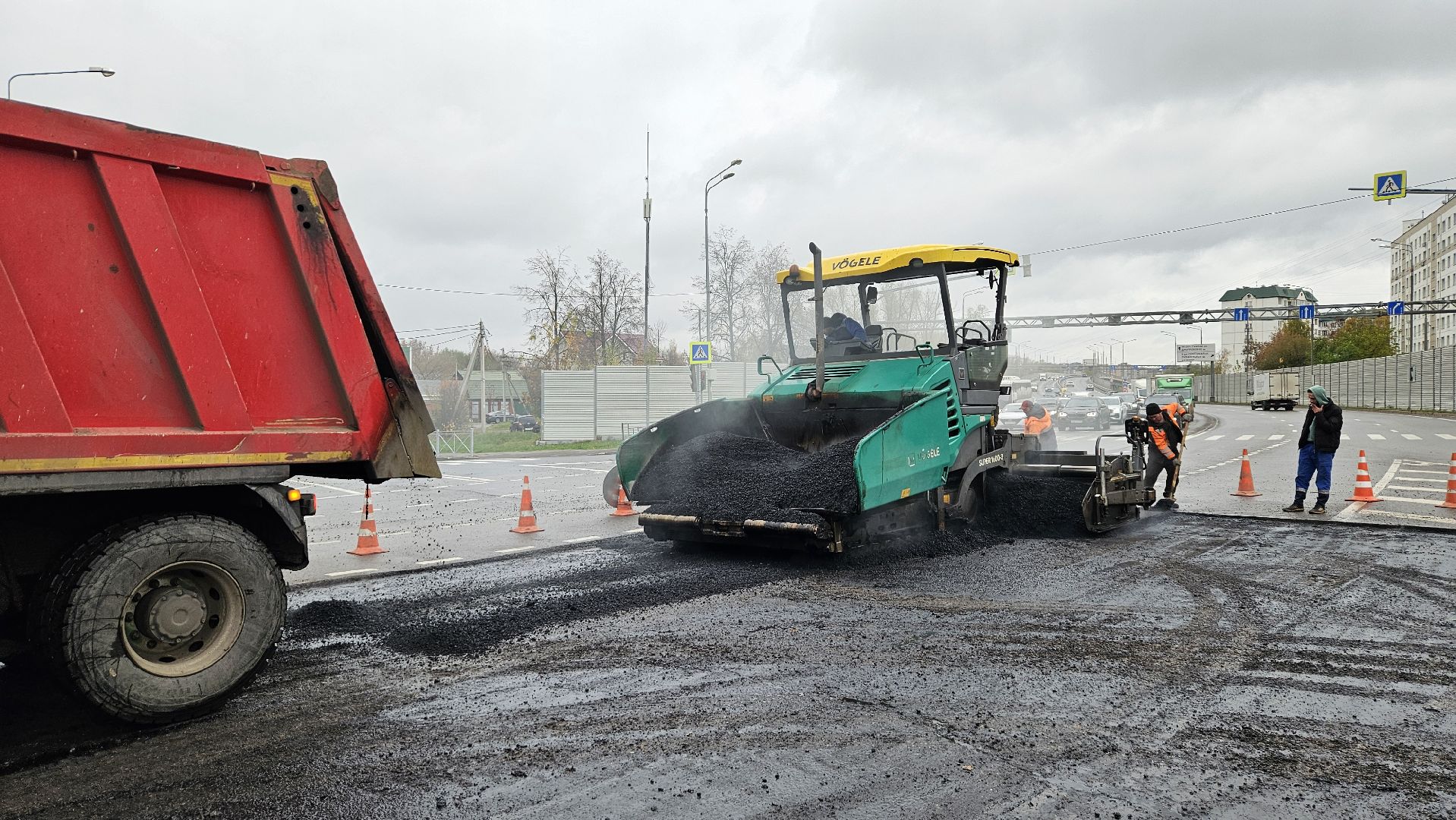 долгопрудный, ремонт дороги, проспект пацаева, ямочный ремонт дорог,
