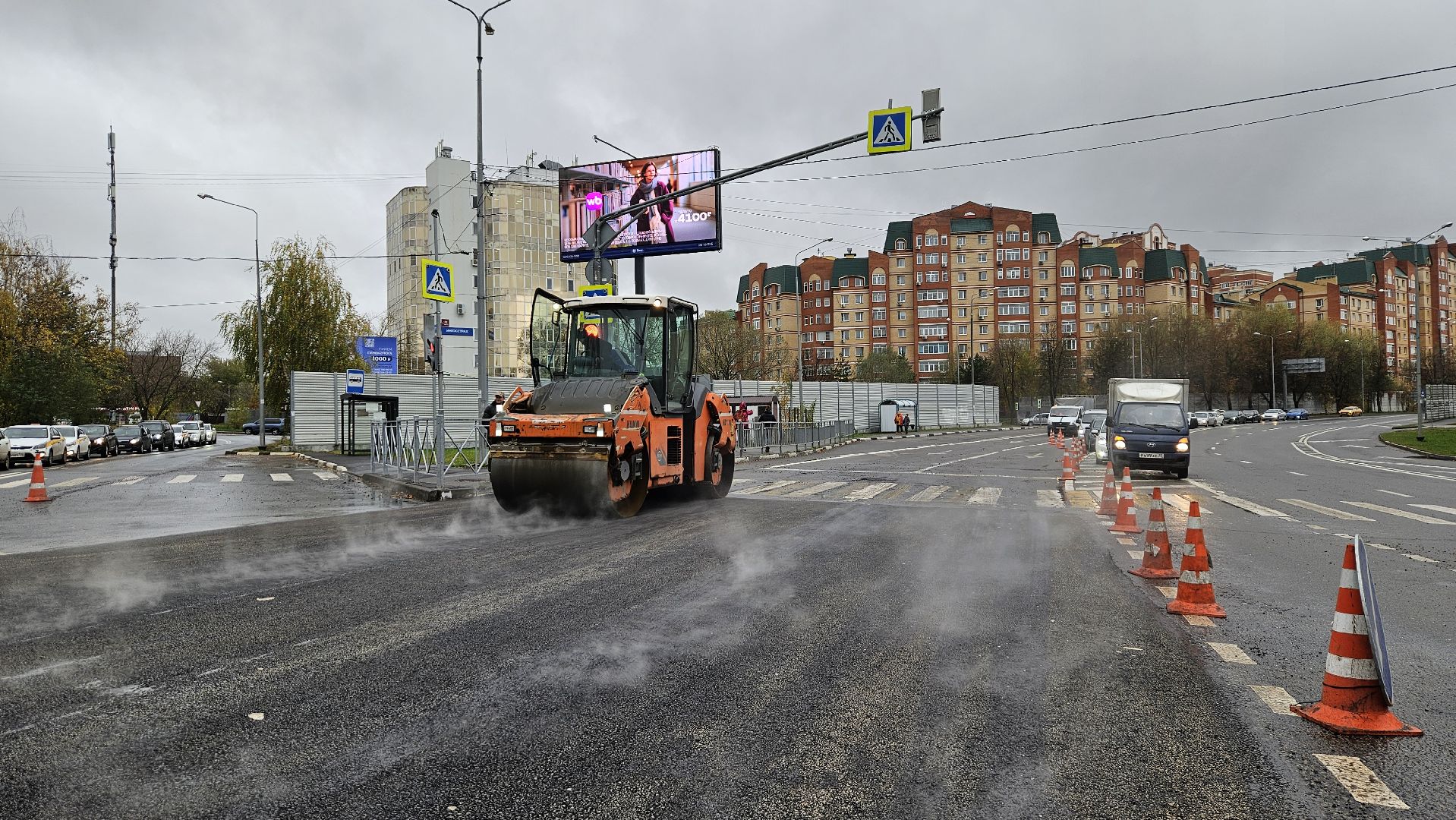 долгопрудный, ремонт дороги, проспект пацаева, ямочный ремонт дорог,