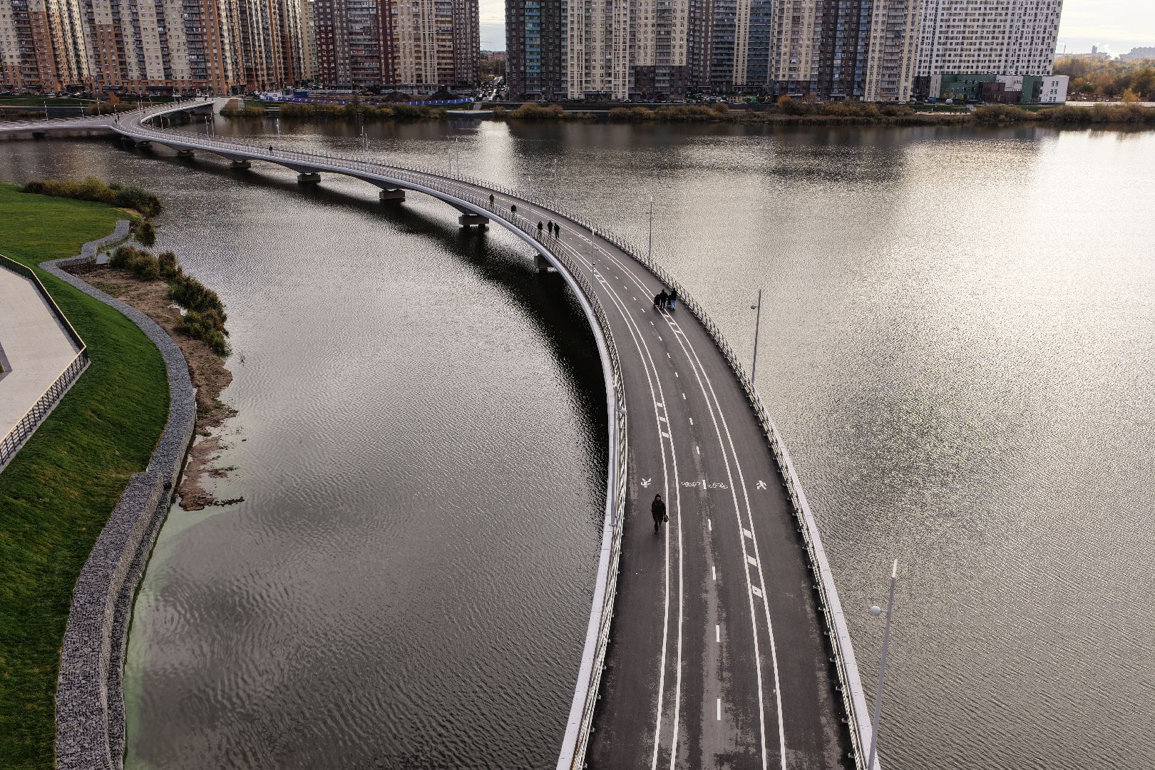 видео с коптера, парк дружба, благоустройство в люберцах,