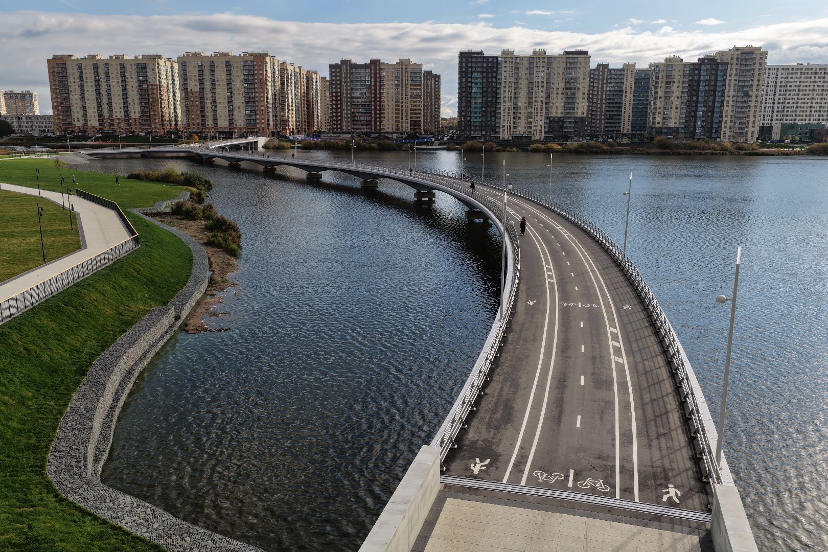 видео с коптера, парк дружба, благоустройство в люберцах,