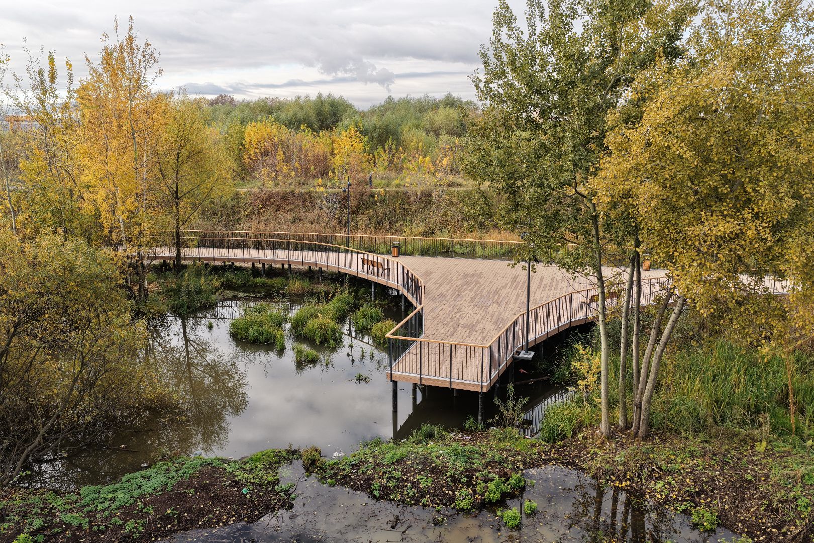 видео с коптера, парк дружба, благоустройство в люберцах,