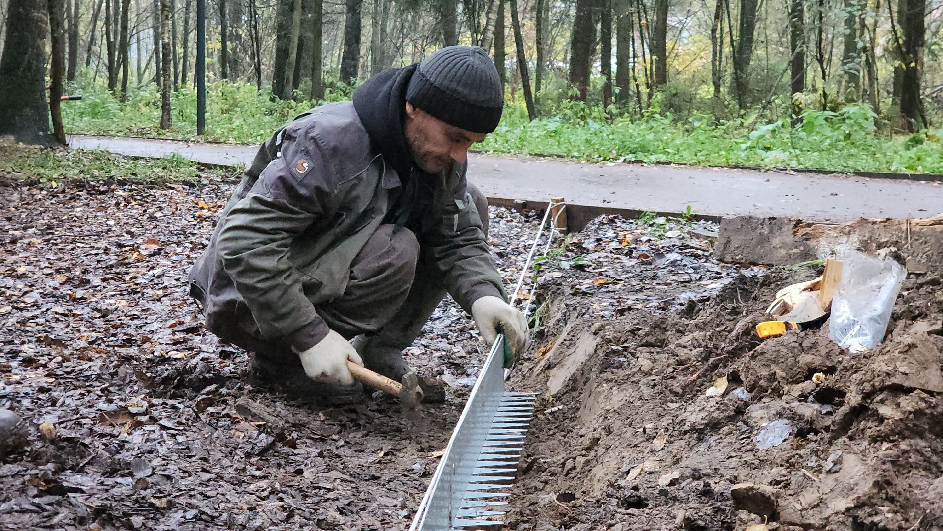 Детская площадка , Площадка для детей в лесу, лесопарк, лобненский парк, Лобня,