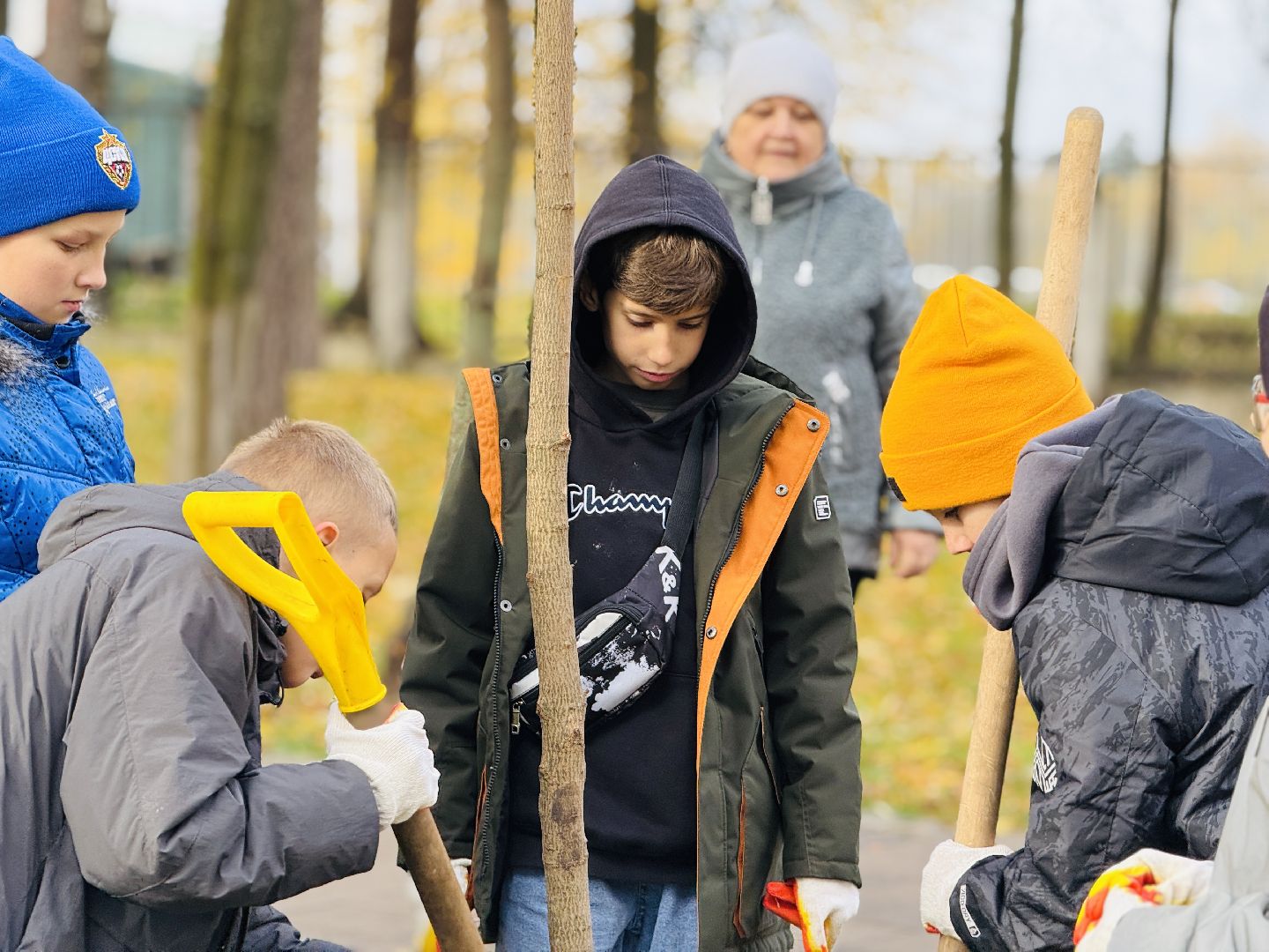 раменское, высадка деревьев, раменский городской парк, раменская гимназия 2, экологическая акция, патриотическая акция,