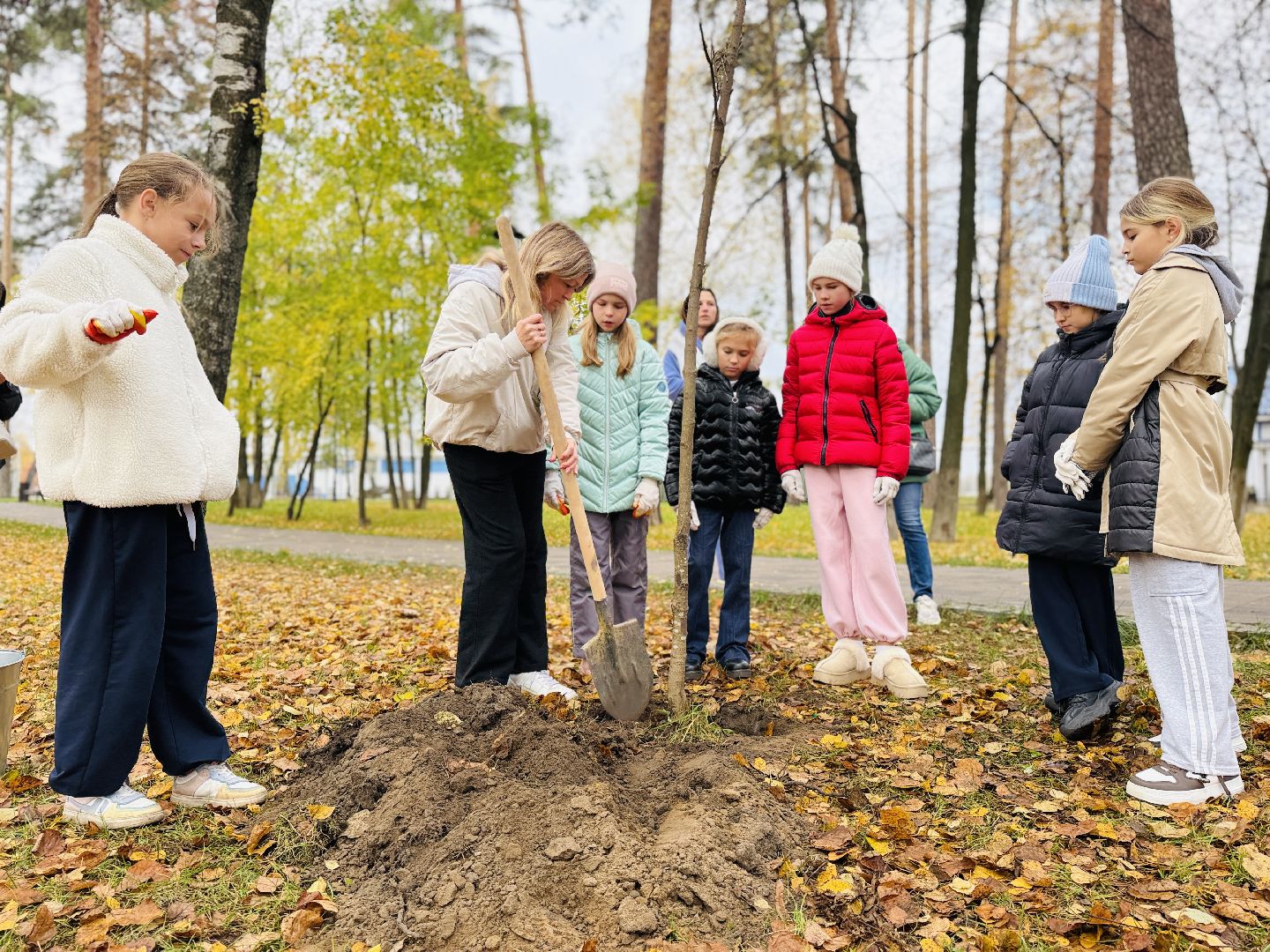 раменское, высадка деревьев, раменский городской парк, раменская гимназия 2, экологическая акция, патриотическая акция,