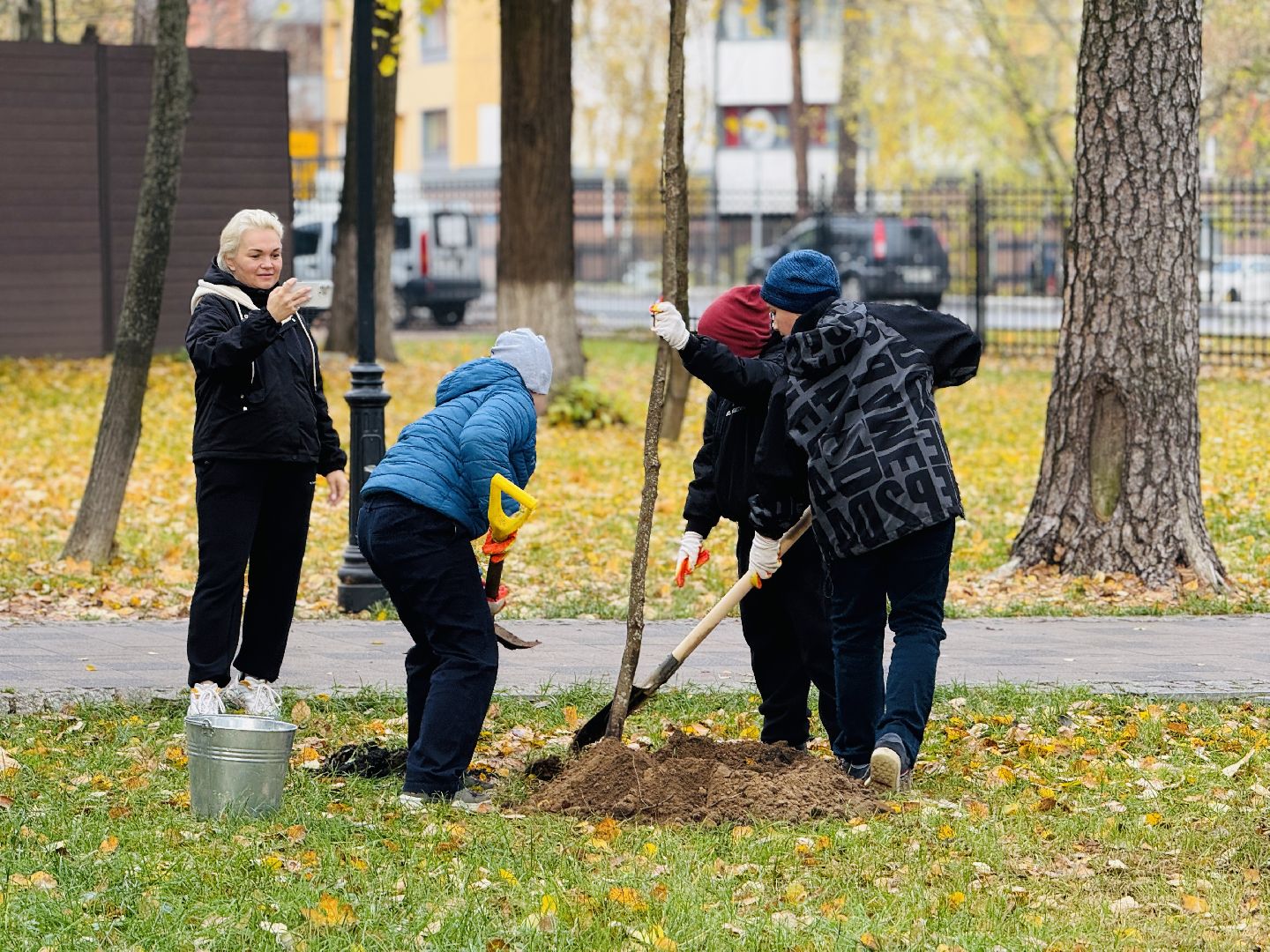 раменское, высадка деревьев, раменский городской парк, раменская гимназия 2, экологическая акция, патриотическая акция,