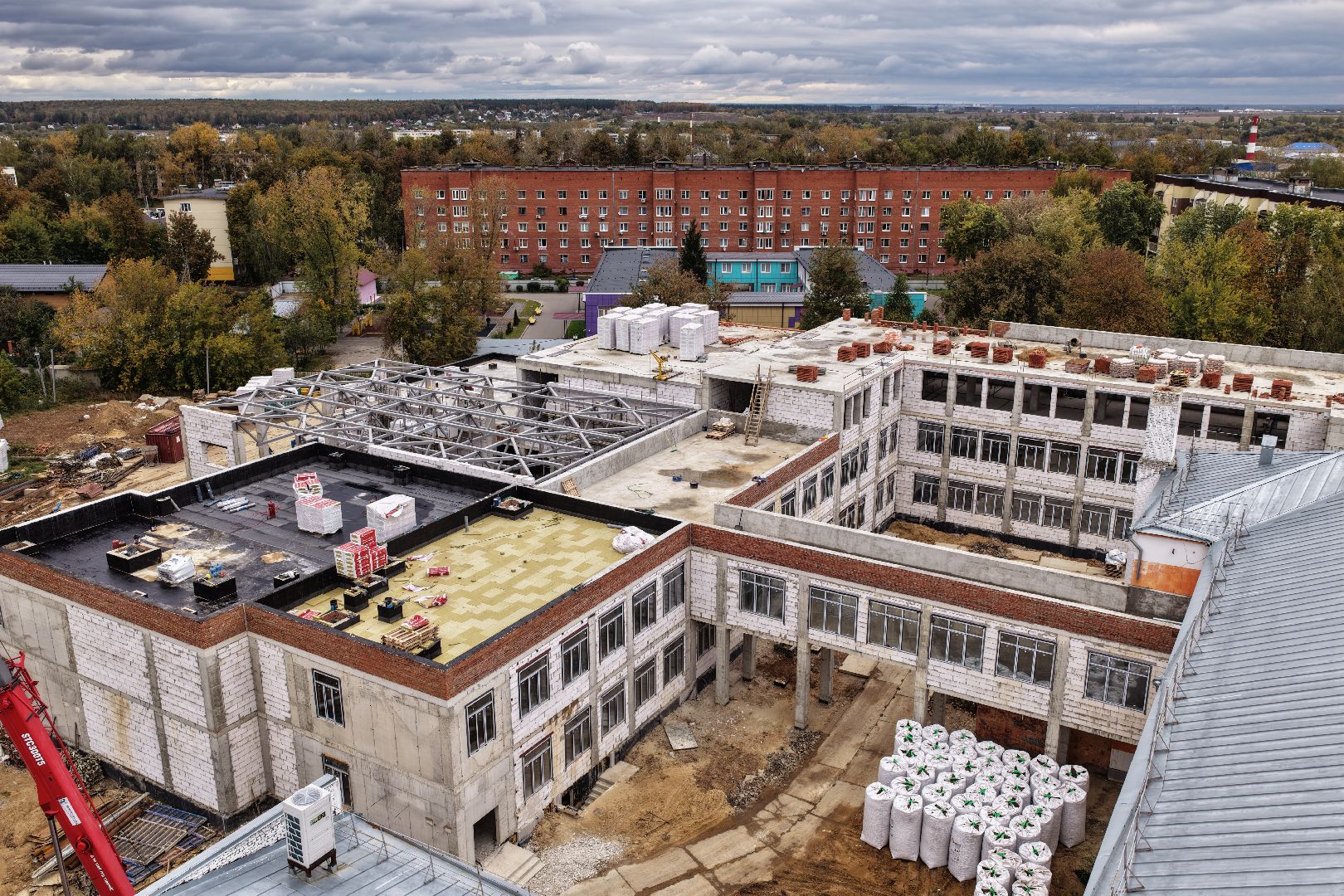 видео с коптера, бронницкий лицей,