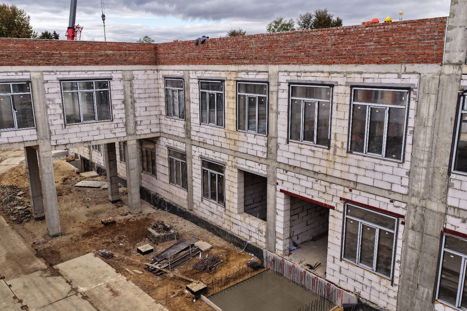 видео с коптера, бронницкий лицей,