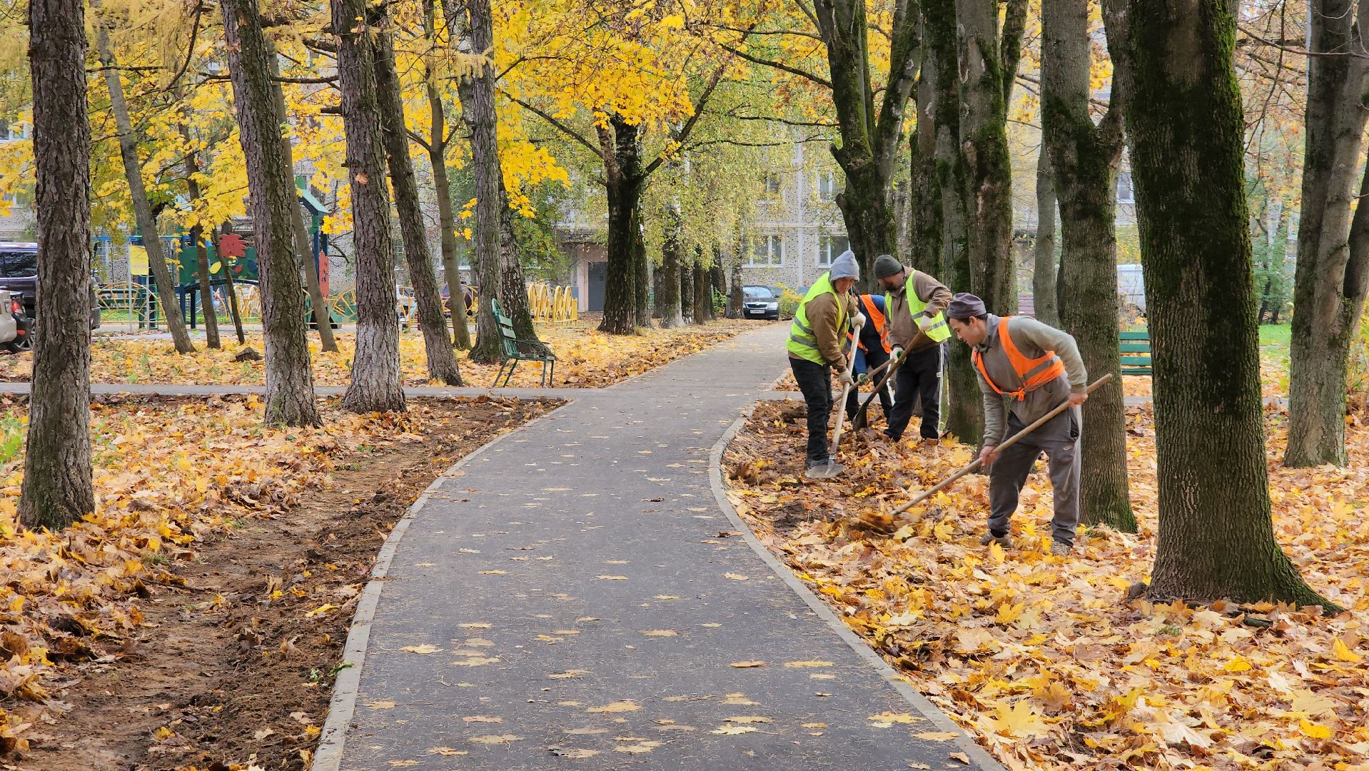 Асфальтирование , Укладка асфальта , Лобня , Тротуары , Пешеходная сеть,