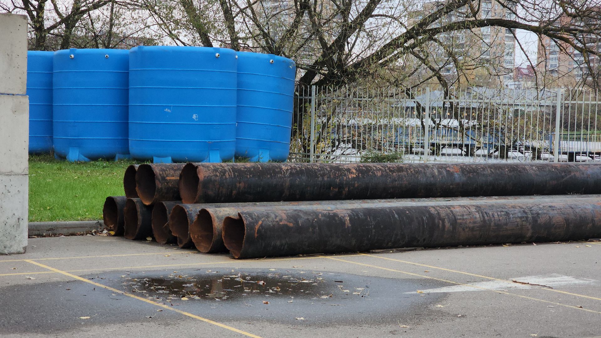 Спорт , Стадион Москвич, Лобня, Подогрев футбольного поля ,